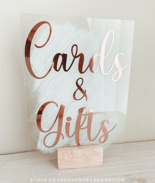 Cards & Gifts - A5 Acrylic Table Talker