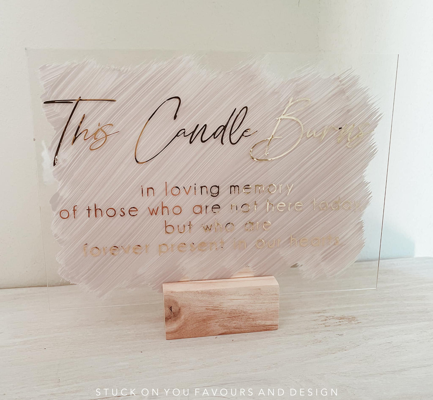 This Candle Burns in Loving Memory - A5 Acrylic Table Talker