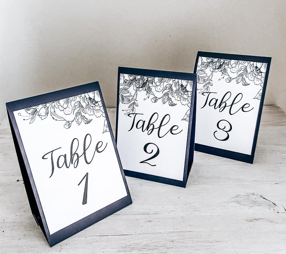 Standing Card Table Numbers