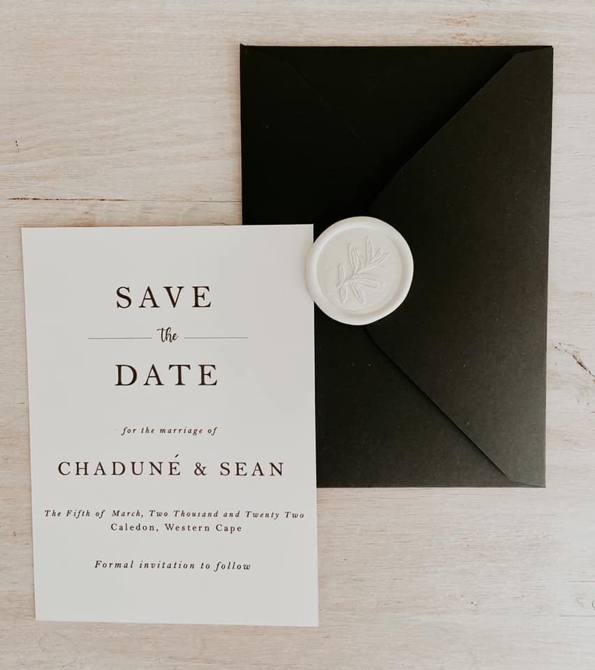 Modern Budget Save The Date/Invitation Set - Style Chaduné
