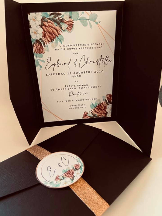 Pocket Fold Invitation Set - Style Chantelle
