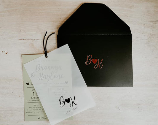 Translucent Minimalistic Invitation Set - Style Kayleen