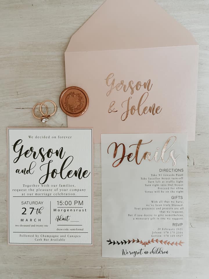 Custom Romantic Invitation Set -  Style Tayla