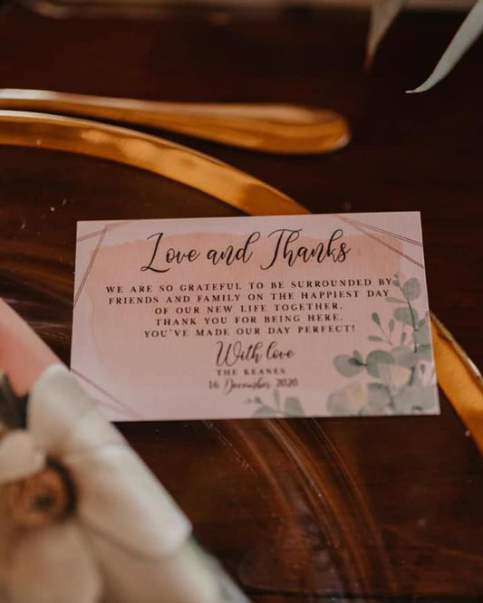 Custom Wedding Thank You Card